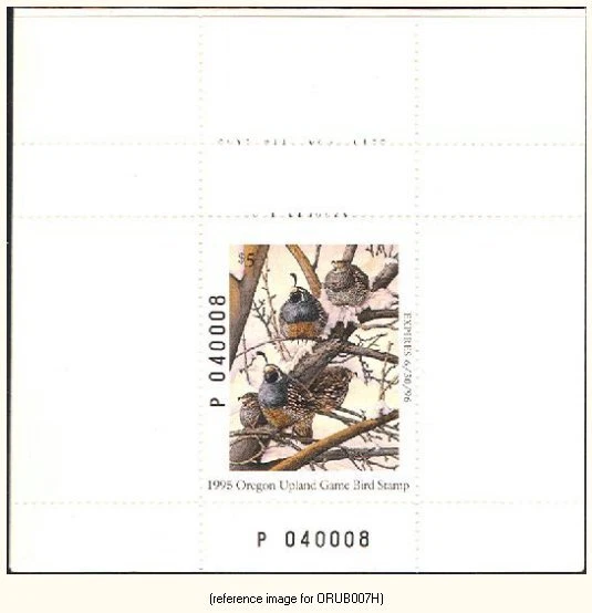 D2K Oregon Upland Bird 1995-6 $5 Hunter - Image 1 of 1