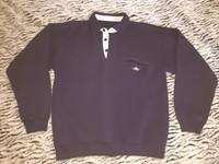 AIR FORCE Military Navy Blue Pullover Sweater SZ M Men’s Vintage Zip Pocket 😃