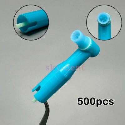 500pcs Dental Disposable Prophy Angles Top Quality Polishing Cup Soft Latex Free - Image 1 of 4
