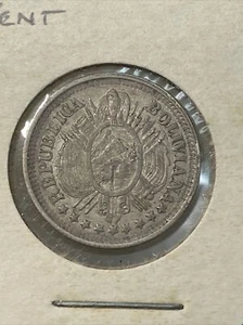 1885 bolivia 10 centavos M1 - Picture 1 of 2