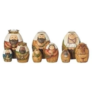 Römische Krippe Nestkasten Set 9-teilig Urlaubsdekor Harz Neu im Karton Weihnachten Maria Könige - Bild 1 von 2