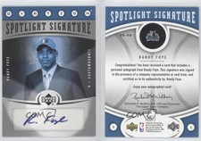 2006-07 Upper Deck Ovation Spotlight Signature Randy Foye #SS-FO Rookie Auto RC