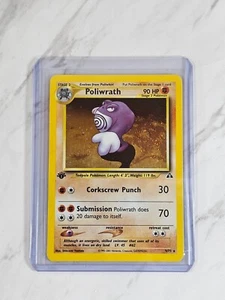 Poliwrath Pokémon Card 9/75 Set Rare Holo 1st Edition ORIGINAL OWNER NEAR MINT - Picture 1 of 18