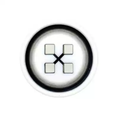 WHITE 4 HOLE BUTTONS WITH BLACK / GREY TRIM  Sizes 18mm 23mm and 28mm - Image 1 of 2