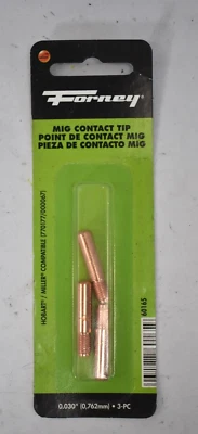 Forney MIG Contact Tips Genuine OEM 3 Pack .030" 60165 For Hobart/Miller - Image 1 of 4