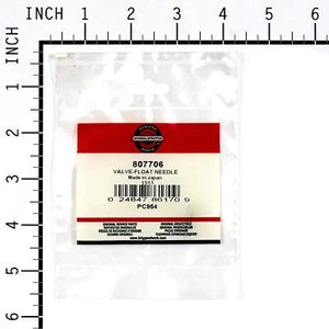 Válvula de aguja de flotador Briggs & Stratton 807706 - Imagen 1 de 3