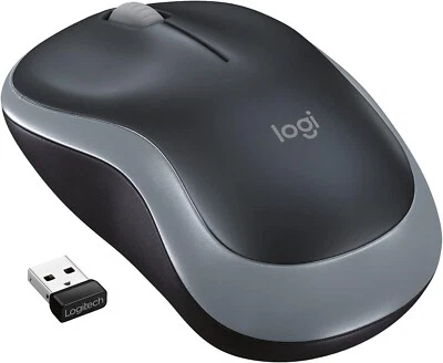 MOUSE WIRELESS M185 GRIGIO LOGITECH RICEVITORE USB PC LAPTOP DESKTOP WIFI 2,4GHZ - Immagine 1 di 4