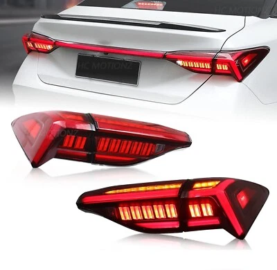 Par de luces traseras LED para Toyota Avalon 2018-2020 rojas lámpara trasera arranque animación Foto 1 de 4