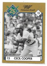 CECIL COOPER 1994 MILWAUKEE BREWERS MILLER BREWING **FREE SHIPPING**