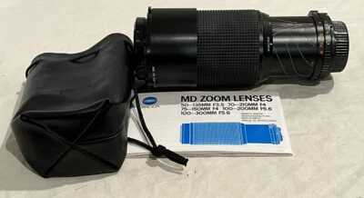 Lente manual Minolta MD Zoom 70-210 mm/4 tapas capucha UV Japón 55 mm Rolev MG Foto 1 de 4