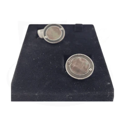 Stephen Webster Black Mother of Pearl Sterling Silver Cufflinks - Image 1 of 4