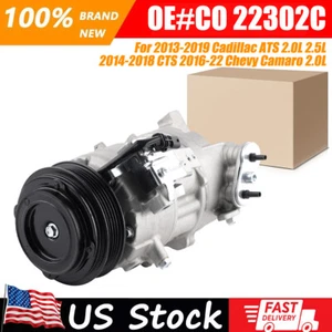 AC A/C Compressor for Cadillac ATS 4 Cyl 2.5L 2.0L 2013 2014 2015 2016 2017-2019 - Picture 1 of 7