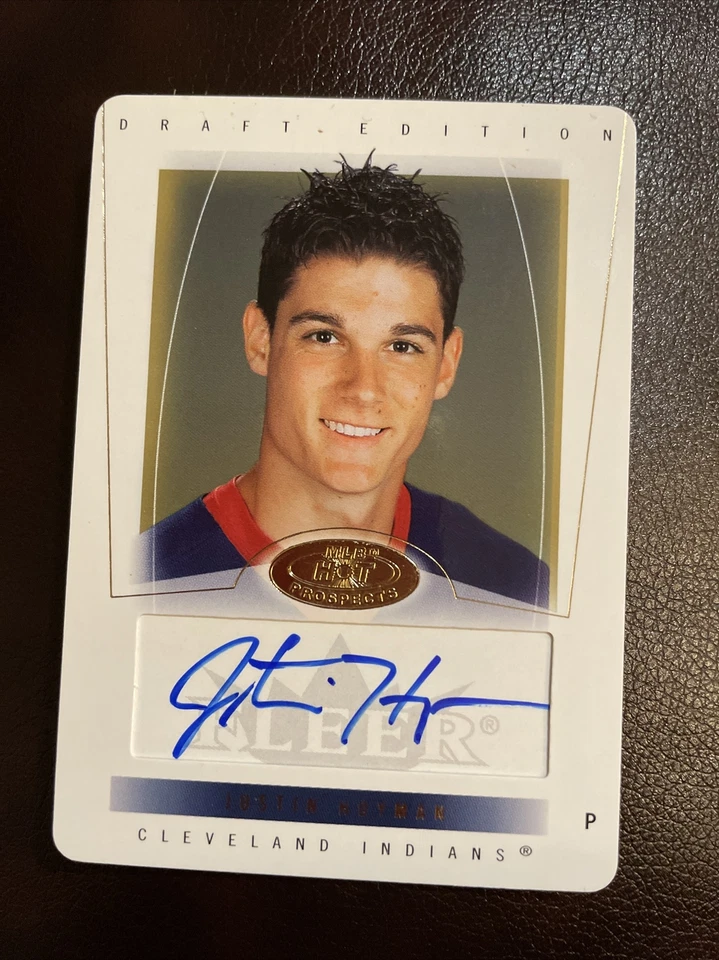 Justin Hoyman 2004 Fleer Hot Prospects AUTOGRAPH #105 Cleveland Indians - Image 1 of 2