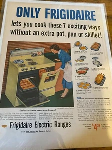 Vintage 1954 Frigidaire Electric Ranges Happy Housewife ad - Picture 1 of 1