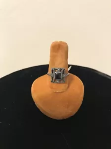 Anillo ""Ónix"" de colección de Ley Marcasita aprox. Talla 6,5 - Imagen 1 de 7