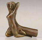 Bronze Statue Old Cane Walking Stick Head Handle Belle Private Collection
