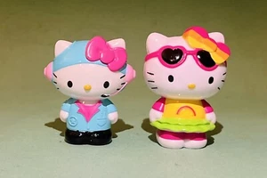 Hello Kitty Emergency Helicopter Figure and Swimming Figure, Plastic, Lot of 2 - Picture 1 of 5