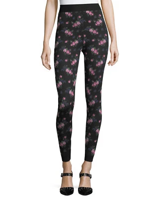 НОВЫЙ подлинный. Леггинсы Gucci из хлопковой смеси с цветочным рисунком жаккардовые черные маленькие - Изображение 1 из 4