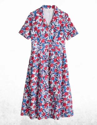 Women’s Seasalt Dress Cotton Button Up Floral Stream Chalk Pattern - Image 1 of 4