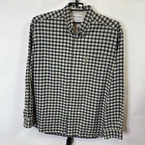 Columbia Black Tan Plaid Long Sleeve Shirt Size XL Men’s - Picture 1 of 4