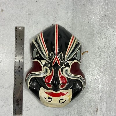 Papier Mache Paper Pulp Mask Japanese Kabuki Chinese Masquerade Beijing Opera - Image 1 of 4