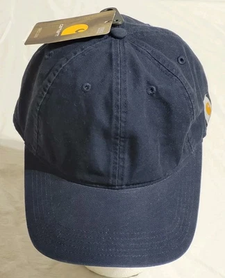 Gorra Carhartt Force Sweatband OSFA cierre de gancho y bucle azul marino sombrero de lona nuevo Foto 1 de 4
