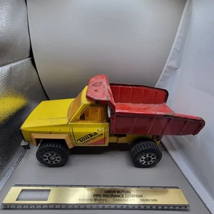 Vintage 1983 Chevy TONKA Construction - DUMP TRUCK - Steel - Yellow & Red - Picture 1 of 13