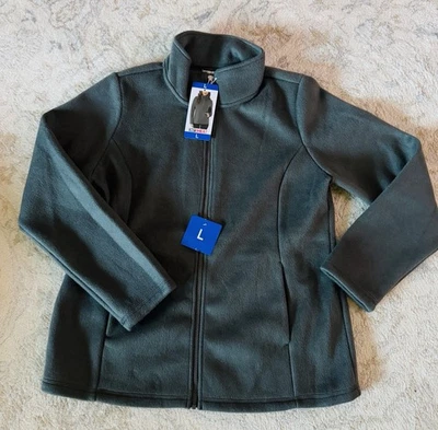 Chaqueta 32 Degrees Heat Mujer’s Imitación Lana Cepillada Cremallera Completa Nueva con Etiquetas Verde Talla Grande Foto 1 de 3