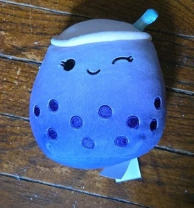 Kelltoy Squishmallow Bubble Tea Boba Drink 5" Poplina The Purple Drink Plush Toy - Picture 1 of 3