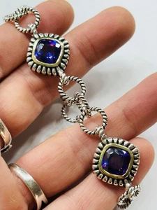 TJC bracelet with purple cz 25 grams - Picture 1 of 7