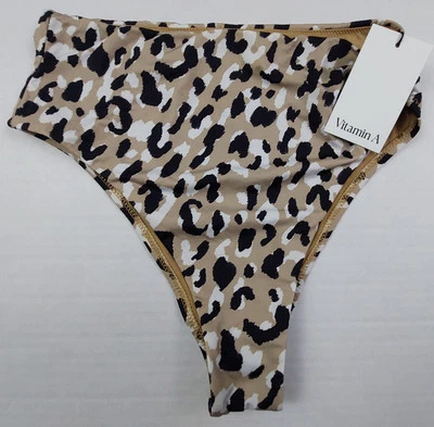 Traje de baño Vitamina A parte inferior para mujer 10 L bronceado negro animal salvaje hecho en Italia nuevo con etiquetas Foto 1 de 4