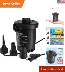 Bomba de aire eléctrica de alta potencia - automática 460L/min para configuración rápida de inflables - Imagen 1 de 9