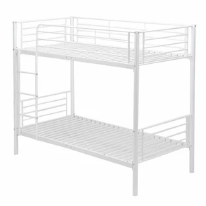 Heavy Duty Twin over Twin Bunk Bed Frame Steel Ladder for Kids Adult Bedroom - Picture 1 of 7