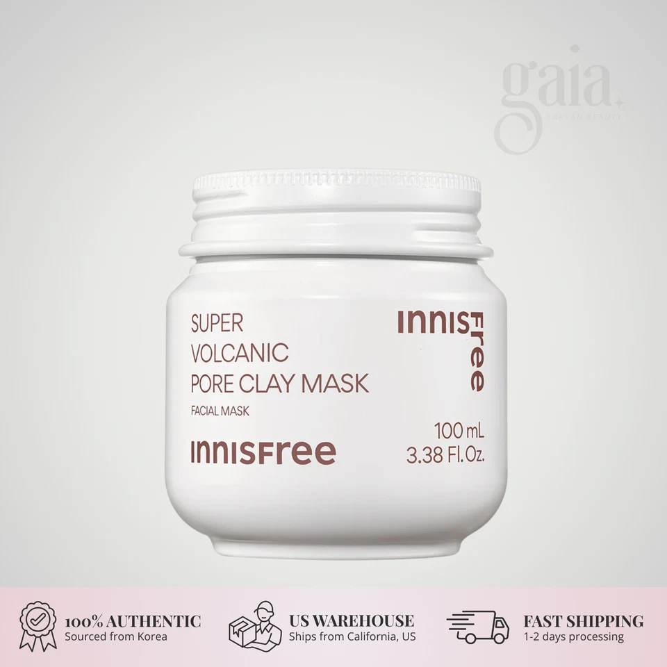 Innisfree Super Volcanic Pore Clay Mask 100ml – Deep Clean & Pore Care - Image 1 of 4
