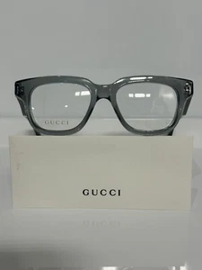 NIB Gucci GG1219O 003 Crystal Gray Chunky Acetate Eyeglasses 50mm - Picture 1 of 7