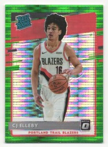 2020-21 Donruss Optic CJ ELLEBY Green Pulsar Rated Rookie FANATICS RC #195
