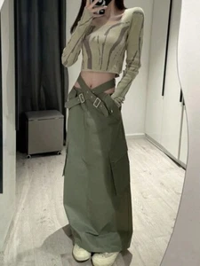 Falda Japonesa Harajuku Para Mujer Genial Niña Retro Cintura Alta Línea A Informal - Imagen 1 de 10