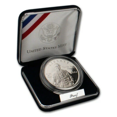 US Mint 2004 Proof Thomas Alva Edison Commemorative Silver Dollar (NUM5052) - Image 1 of 4