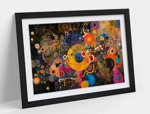 IMPRESIÓN DE PÓSTER ARTE DE PARED ENMARCADO EN CASA CONTEMPORÁNEO MULTICOLOR ABSTRACTO 4 TAMAÑOS - Imagen 1 de 10