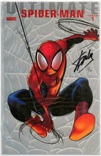 ULTIMATE COMICS SPIDER-MAN #1 FOIL DYNAMIC FORCES SIGNED STAN LEE DF 3/10 MARVEL