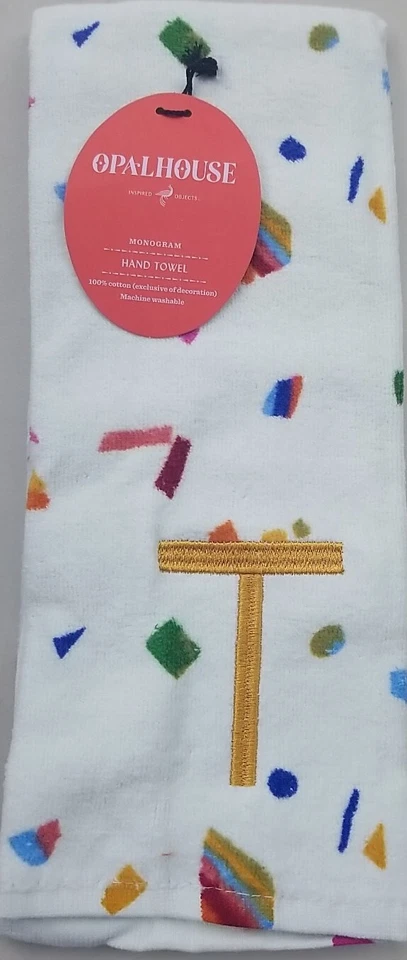 6 PC Sheared Terry Monogram 100 Cotton Hand Towel 15" " by Opalhouse