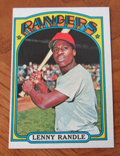 1972 Topps Baseball - # 737 Lenny Randle, 2B, Texas Rangers