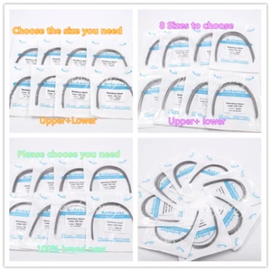 2 Packs Dental Orthodontic Arch Wire Stainless Steel Rectangular Upper+Lower - Picture 1 of 41