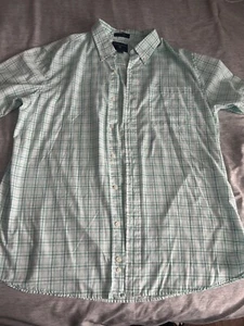 Saddlebred pflegeleichtes Hemd Herren groß grün kariert Tasche Button Down - Bild 1 von 5