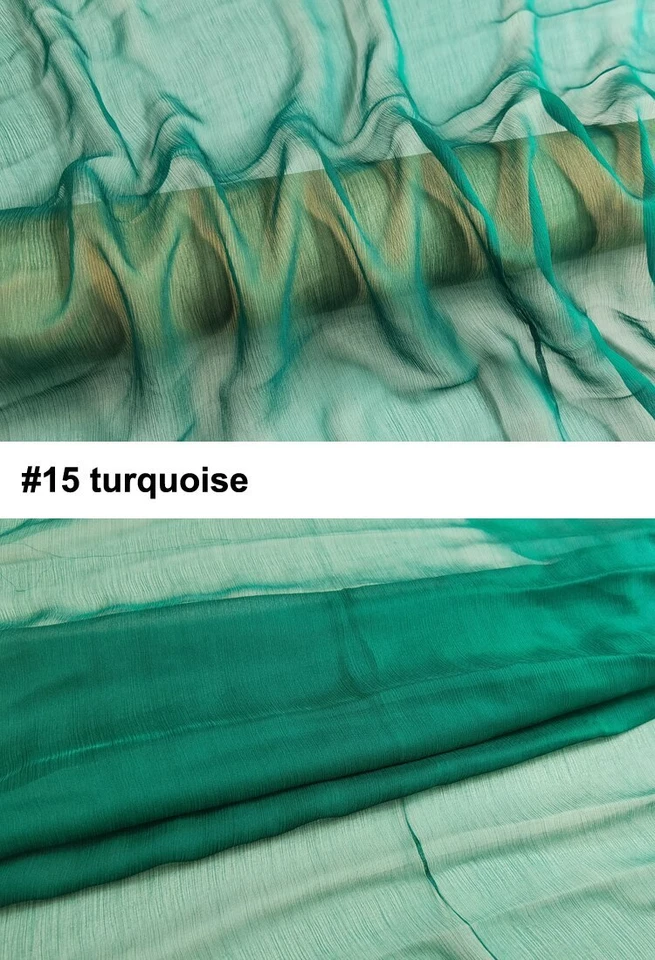 1yard X 1.3meter Mulberry Silk Chiffon Crepe Fabric Gauze Crinkled Georgette - Image 1 of 4