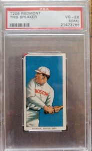 1909 T206 Piedmont Tris Speaker Rookie PSA 4 mk
