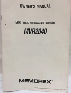 Grabadora de casete de video manual de 4 cabezales Memorex VHS MVR2040 1996 de los dueños - Imagen 1 de 7