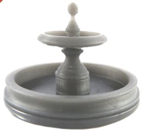 3D printed ROUND FOUNTAIN 1:24 Model Miniature Layout Scenery Diorama - Picture 1 of 2