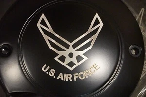 U.S. Air Force Black Primary Clutch Derby Cover 94-03 Harley Sportster 34760-94 - Picture 1 of 4