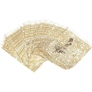 100 Paper Gift Bags Gold Shopping Sales Tote 5 x 7" Bag - Picture 1 of 1